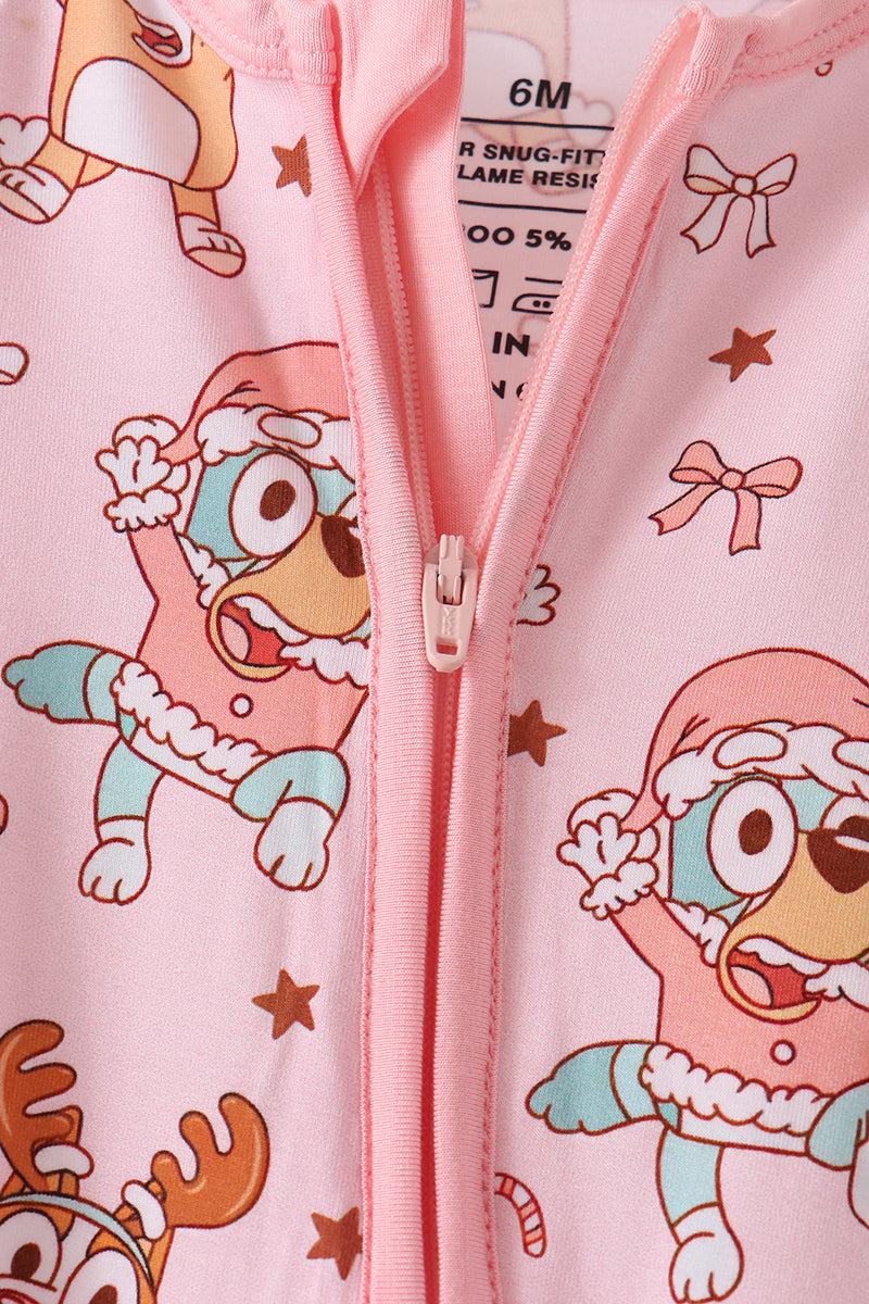 Pink bluey bamboo romper