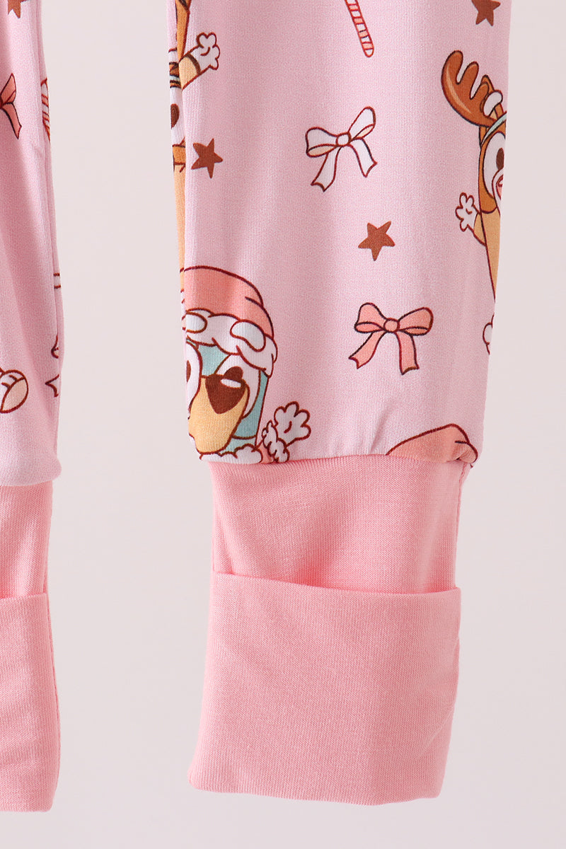 Pink bluey bamboo romper
