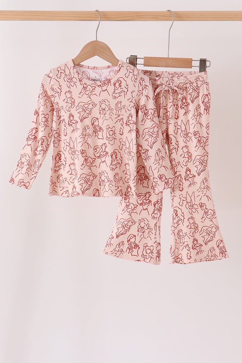 Khaki princess bamboo mom&me pants set