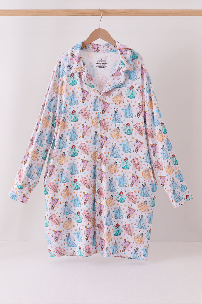 Blue princess bamboo mom gown