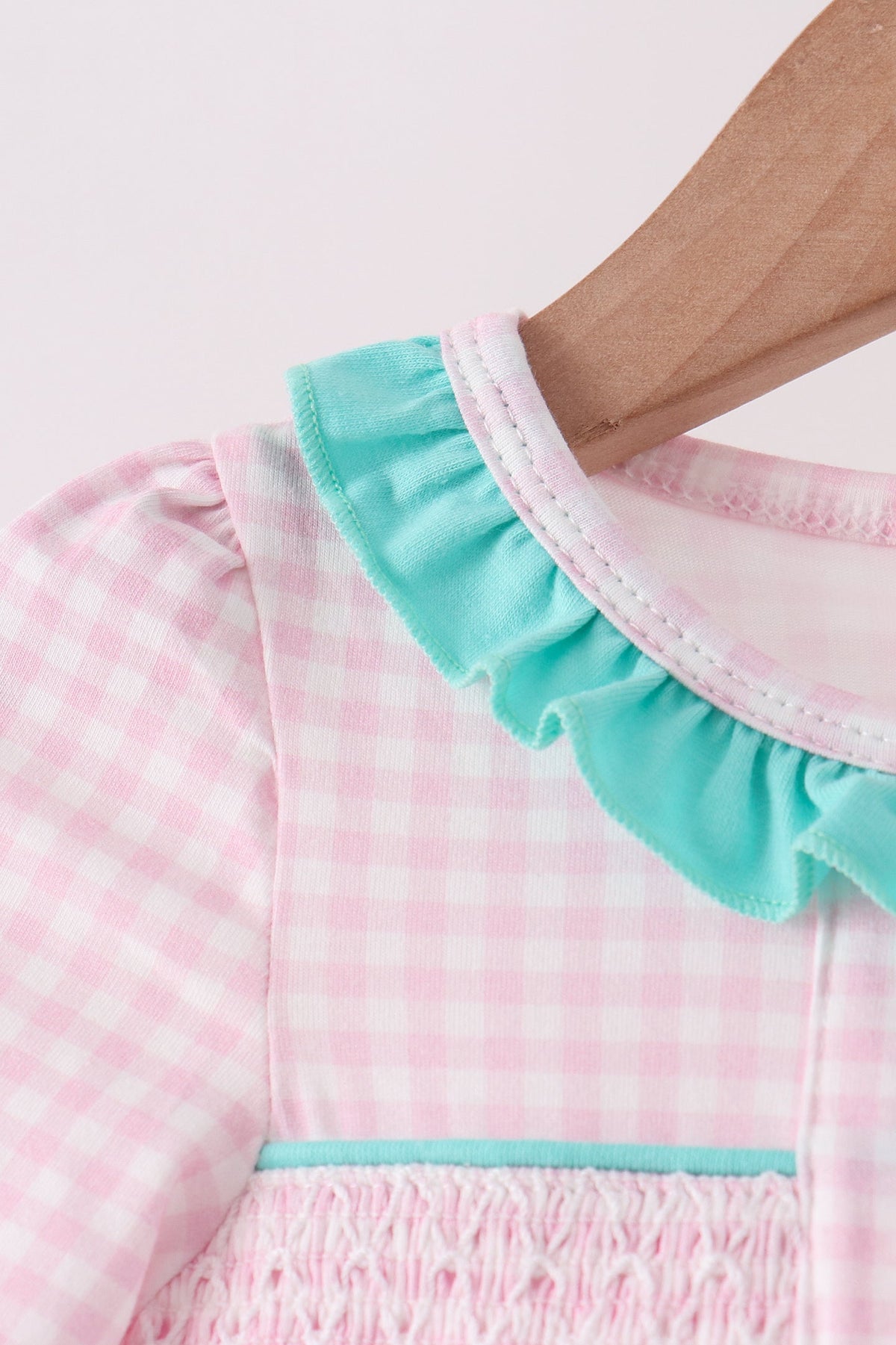 Pink Nutcracker Smocked Ruffle Bubble