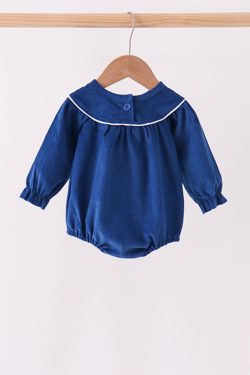 Blue corduroy Nativity Embroidery Bubble