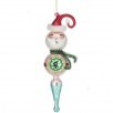 10.5" GLASS SANTA REFLECTOR ORNAMENT