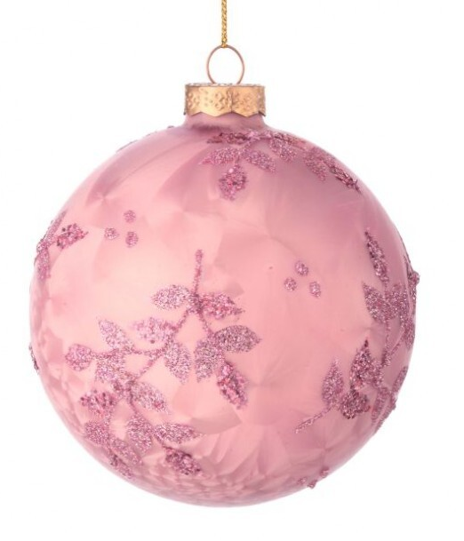4" GLS PETAL W/JEWEL BALL ORNAMENT