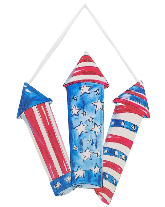 Beck’s Patriotic Rocket Door Hanger