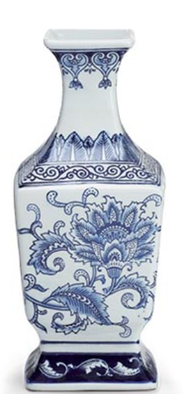 BLUE FLORAL ASSORTED PORCELAIN VASES