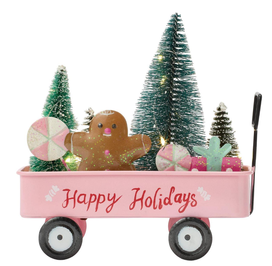 LED Happy Holidays Cart