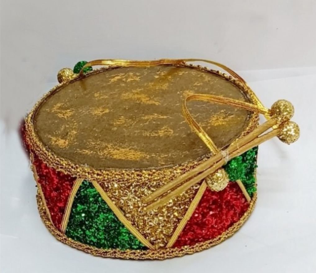 4.5" ANTIQUE TOY DRUM ORNAMENT