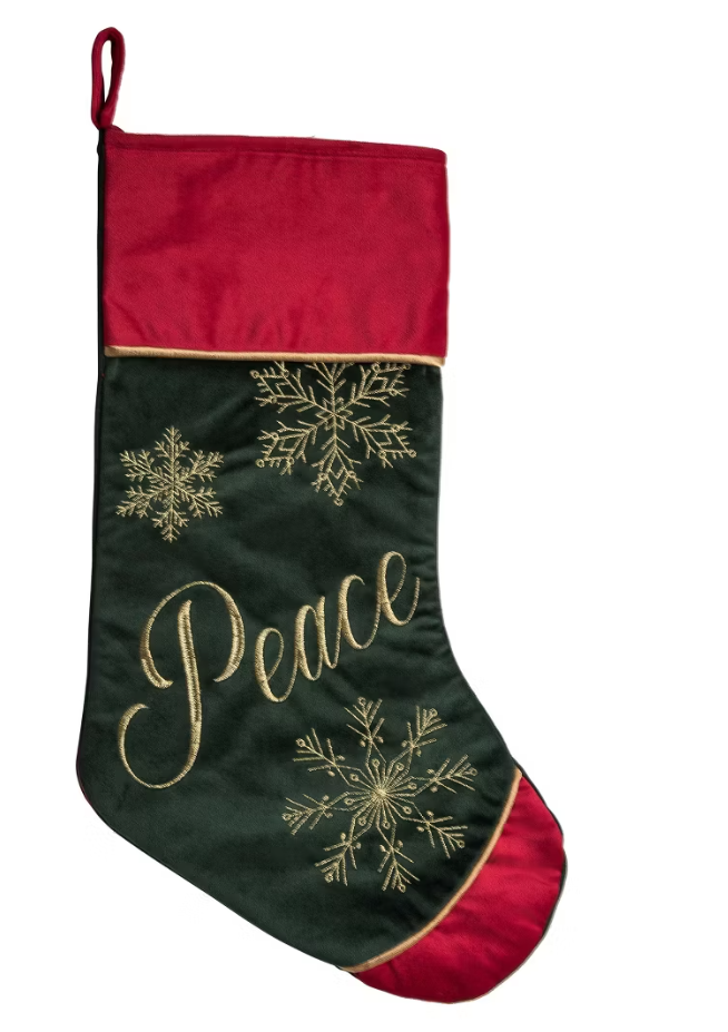 Peace Snowflake Stocking