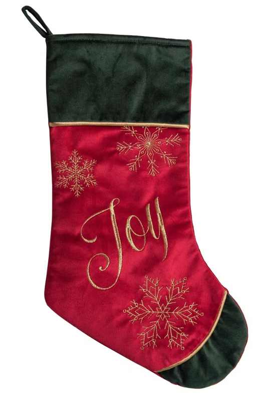 Joy Snowflake Stocking