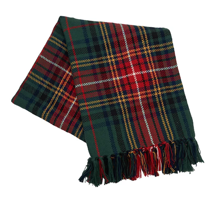 Green Lennox Plaid Throw
