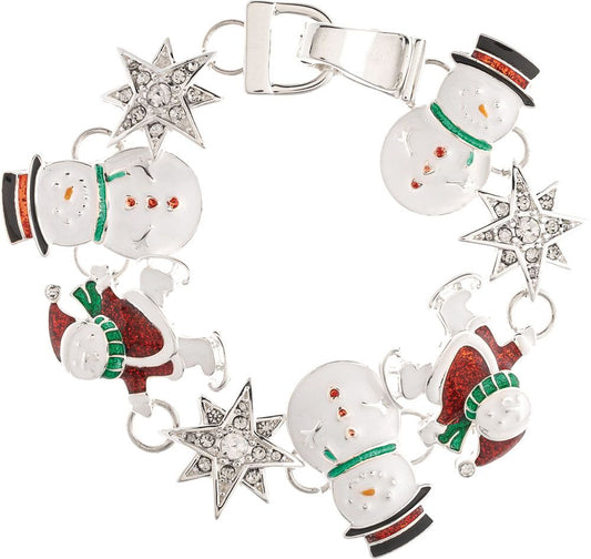 Skating Santa Snowman Bracelet