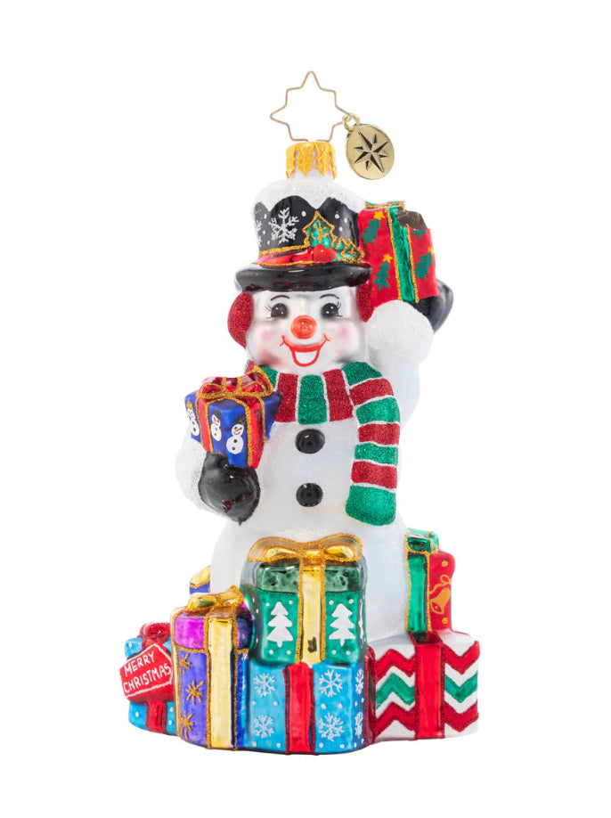 Christopher Radko Wrapped And Ready Snowman - E & C Creations
