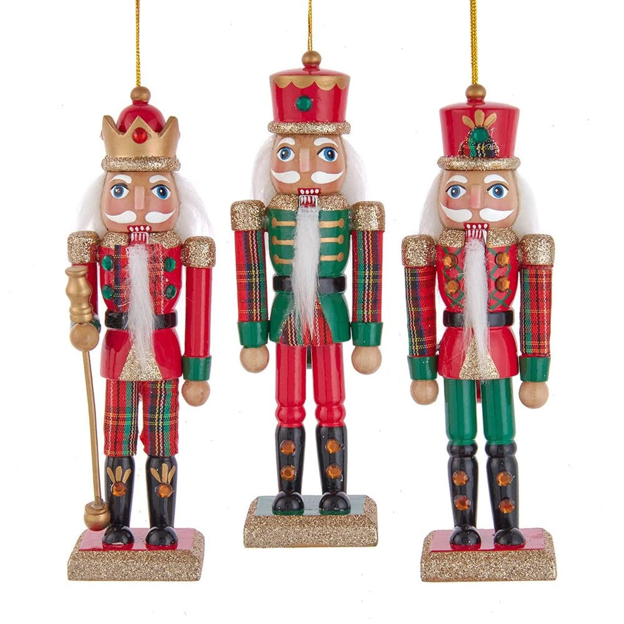 6" Traditional Plaid Nutcracker Ornament