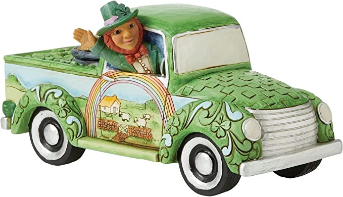 Leprechaun in Green Truck - E & C Creations
