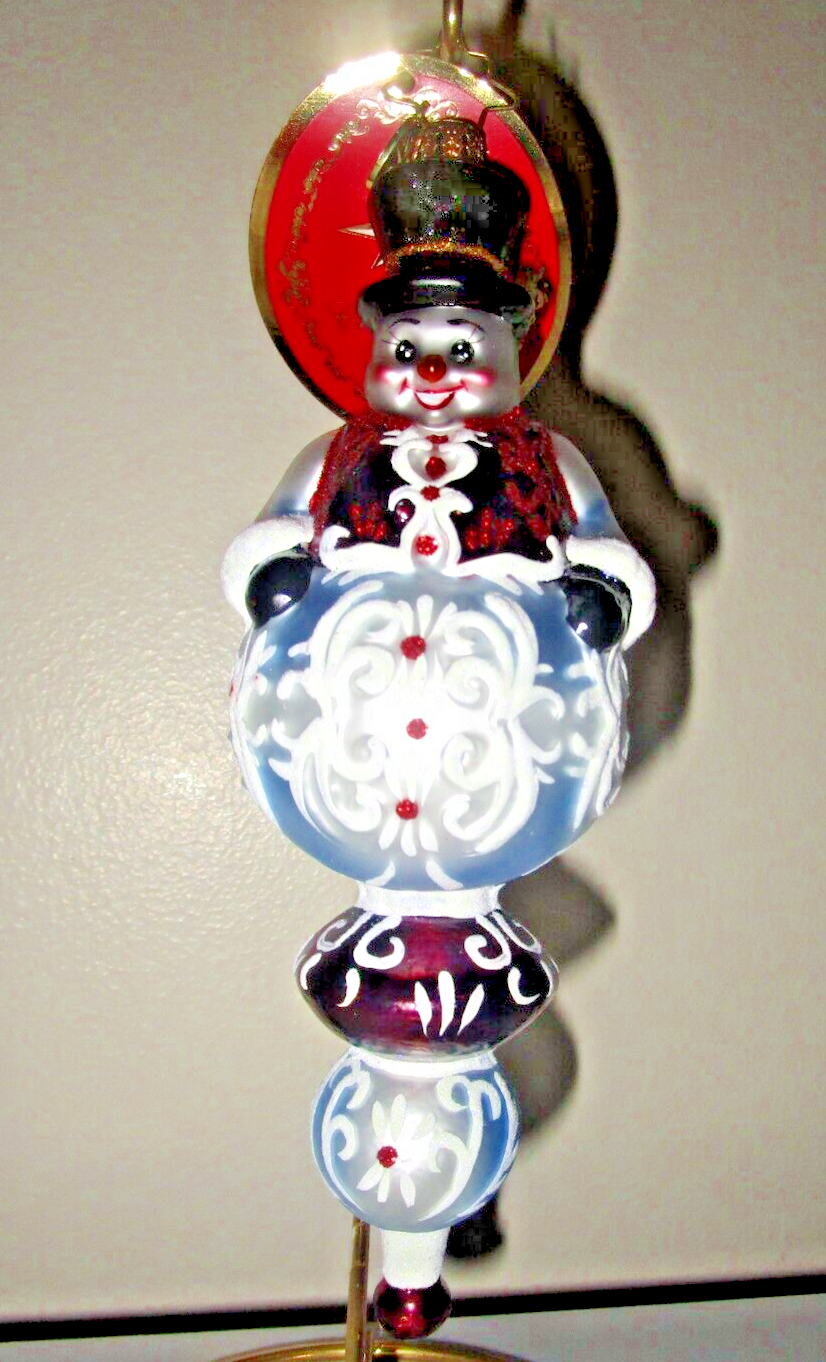 Radko Top of His Game Snowman Drop Christmas Ornament 1019512 New NWT