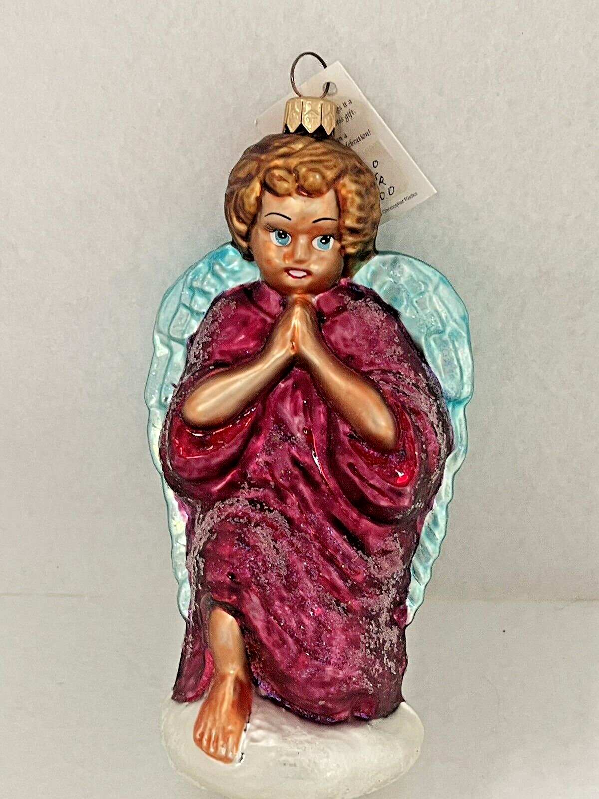 CHRISTOPHER RADKO 1997 ORNAMENT ~GOODNIGHT PRAYER~ 97-171-0 RETIRED ANGEL/PURPLE